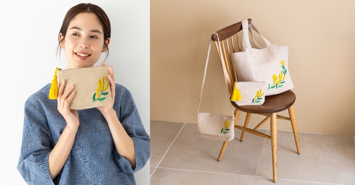 「国際女性デー」を象徴する、ミモザを刺繍した2023年春夏商品(サイドプール・エンタープライズ／バングラデシュ)