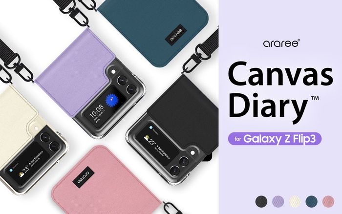 araree、Galaxy Z Flip3専用カラフルなCANVASケース発売