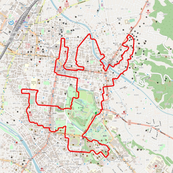 「忍者」のGPSアート 13km