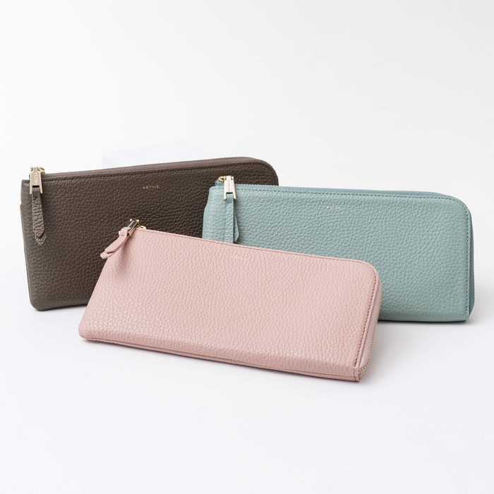 Y-STYLE薄型ロングウォレット(チャコール/グレイッシュピンク/ミント)