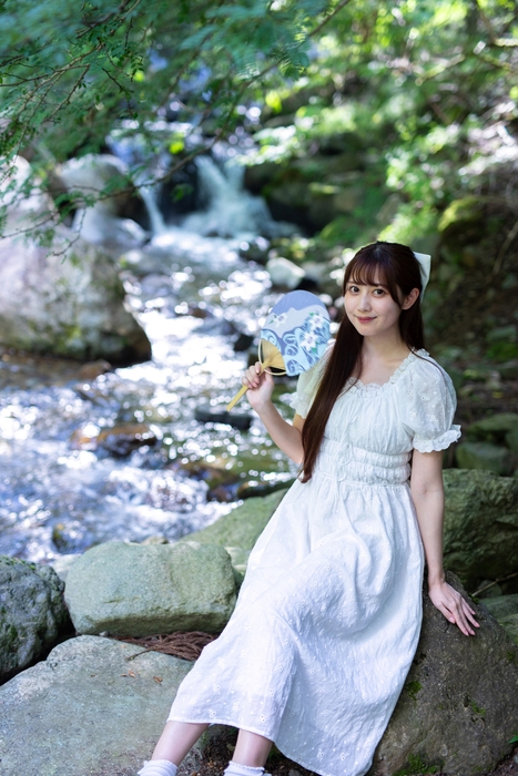 せせらぎで涼む