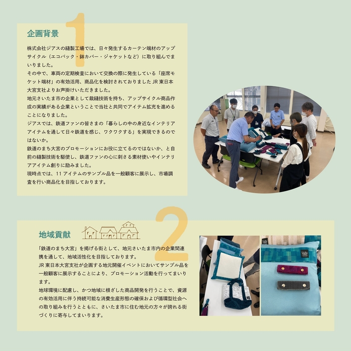 「座席モケット端材」のアップサイクルについて2