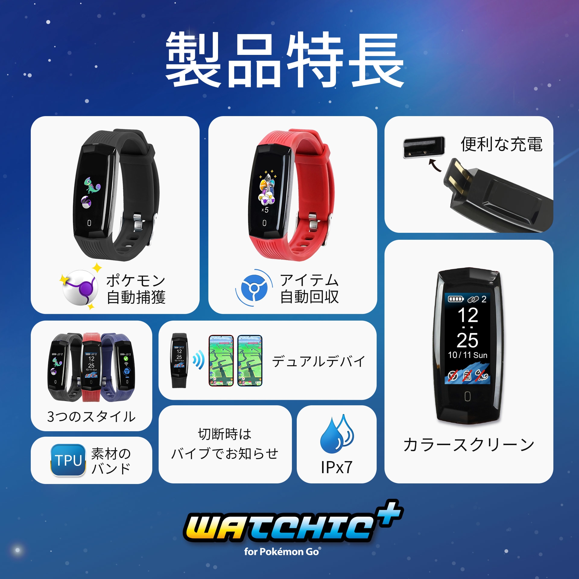 「Watchic Plus」の製品特長