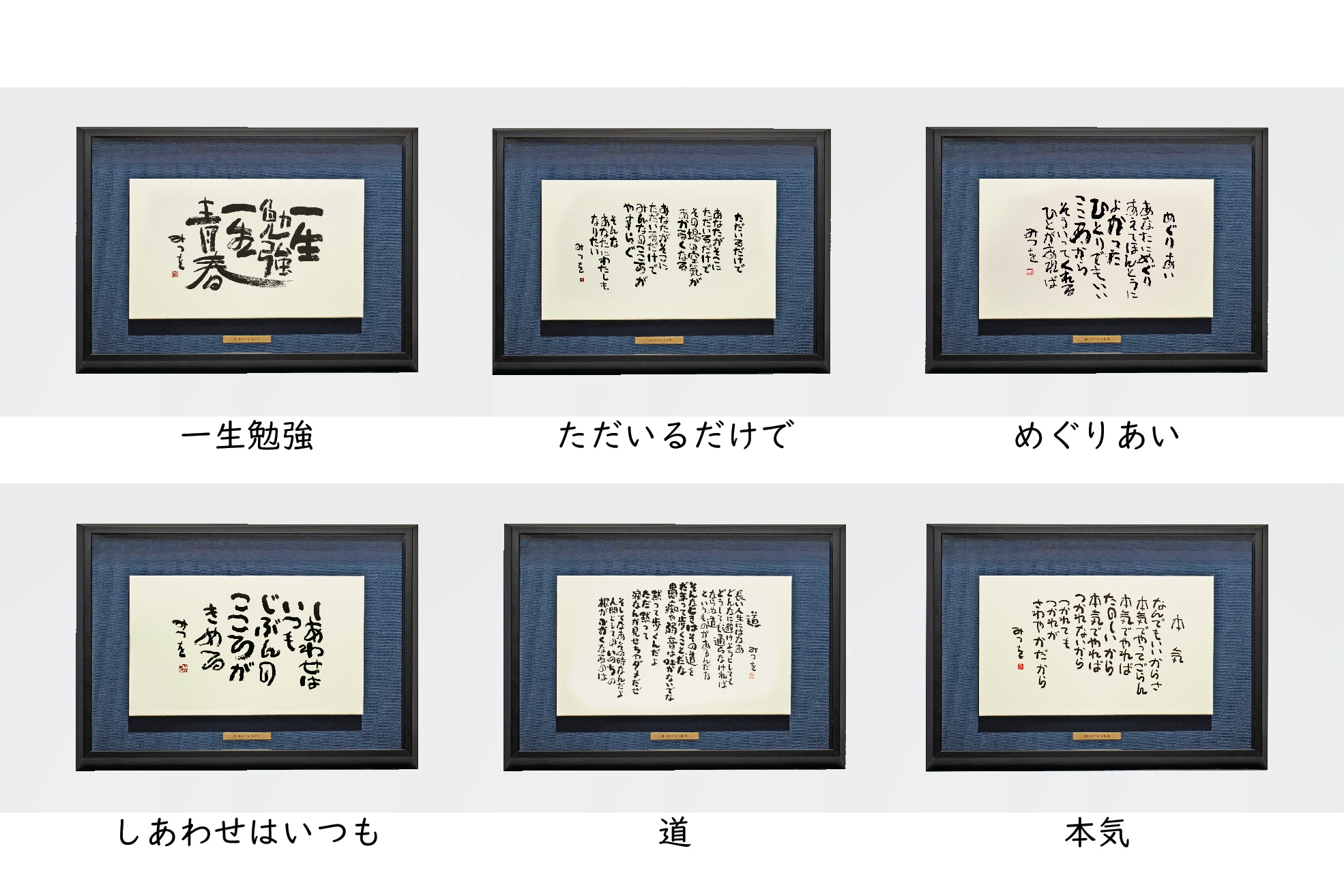 6作品 紺布