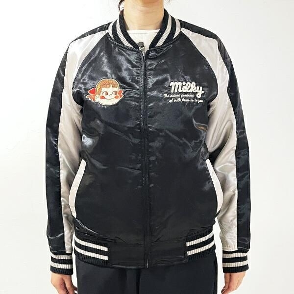 ペコちゃんのクールなコラボ刺繍スカジャン