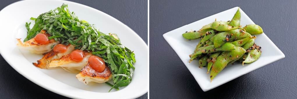 ヴィーガン梅しそ餃子/台湾えだまめ