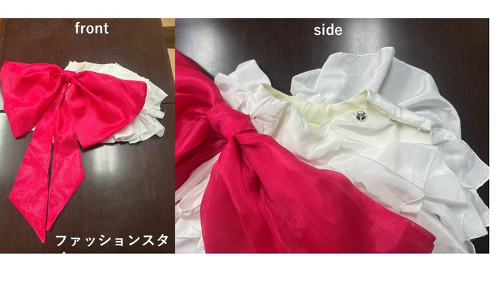 ▲ 華やかなリボンのファッションスタイ