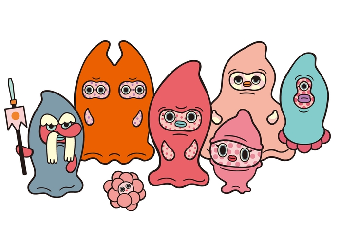 たらこをモチーフにしたオリジナルキャラクター