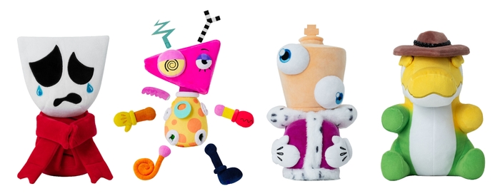 <アメイジングデジタルサーカス ぬいぐるみ(ガングル/ズーブル/キンガー/ガンミグー) 商品画像>