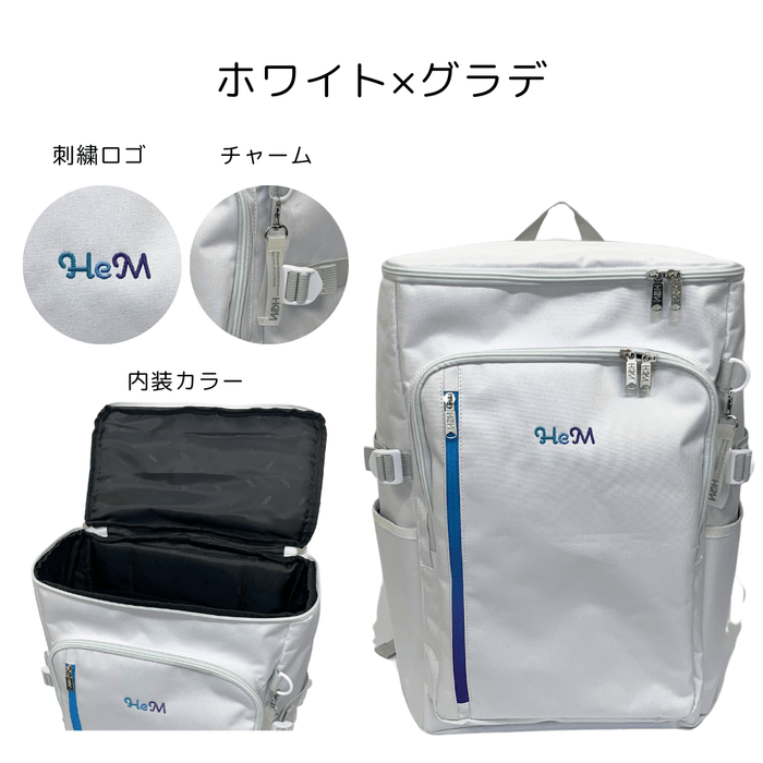 HeM ロビン・ボックス型 ホワイト×グラデ