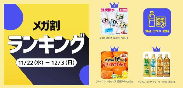 <食品・サプリ・飲料>1位 ZAO SODA 炭酸水