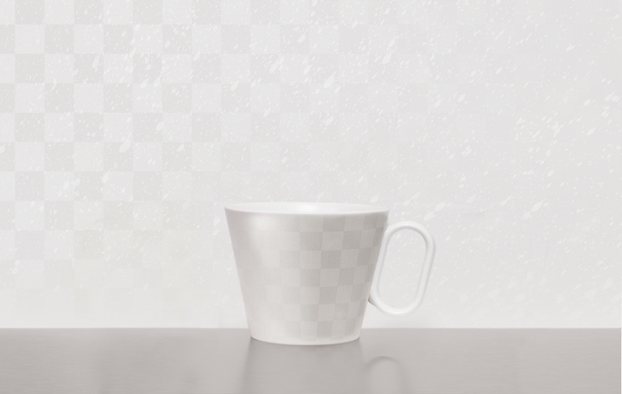 生涯を添い遂げるマグ 有田焼 レギュラー 市松 ホワイトマット