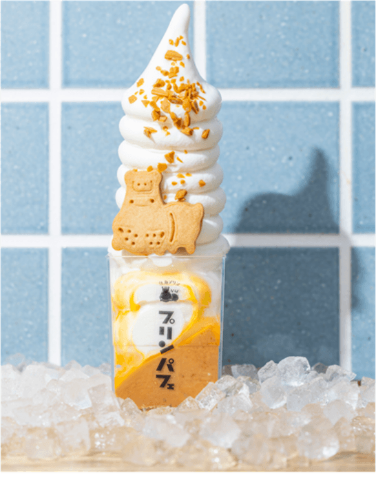 プリンパフェ感謝の7段ソフト盛り！