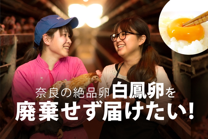 奈良の絶品卵「白鳳卵」を廃棄せず届けたい!