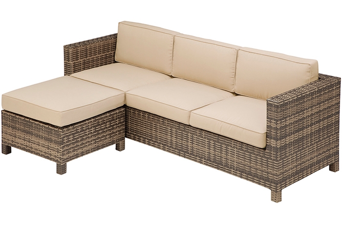 サハラ・ソファ・トリプル(オットマン付き)