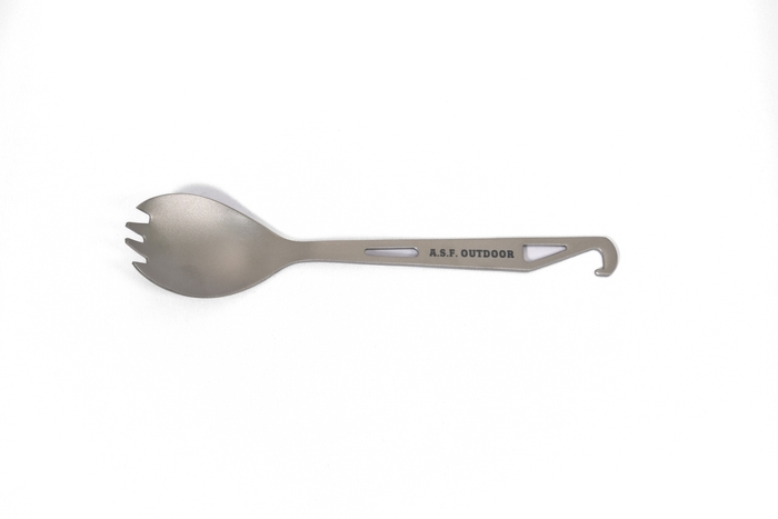 チタン製先割れスプーン　携帯フック付き