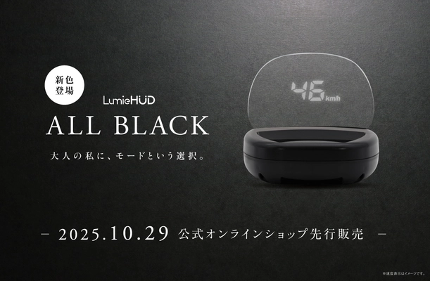 後付けヘッドアップディスプレイ 「LumieHUD(ルミエハッド)」に新色を追加！ 公式オンラインショップにて10月29日(水)に先行販売開始