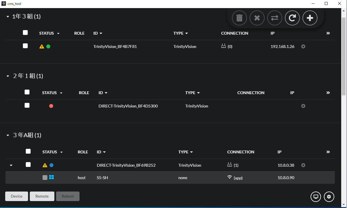 CMSダッシュボード画面