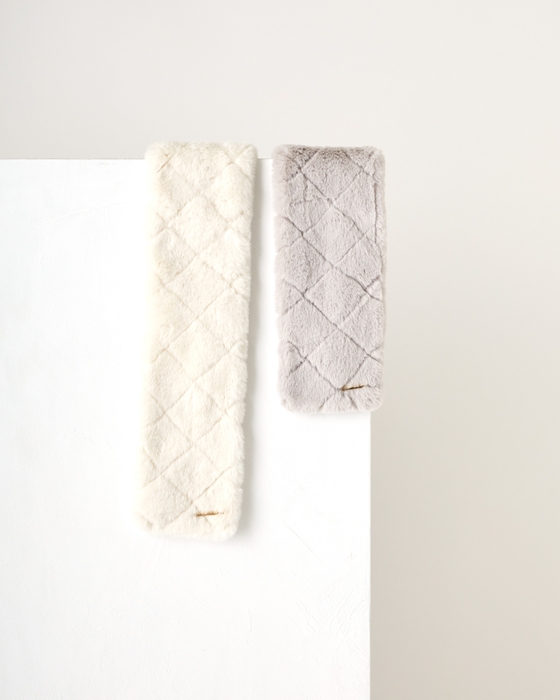 エコファーマフラー <キルティングデザイン>    25-135-22009-20 , 25-135-22009-11   ¥6,600  12×88cm