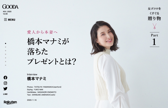 「GOODA」Vol.56スペシャルインタビュー:橋本マナミさん