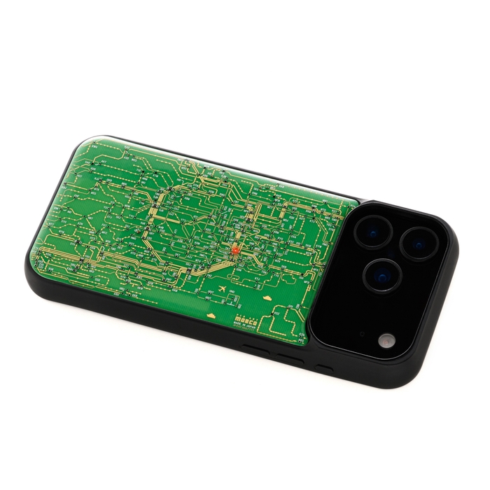 FLASH 東京回路線図 iPhone 17 Pro Maxケース 緑 ななめ