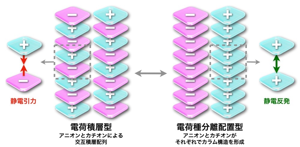 図1 荷電π電子系の集合化形態