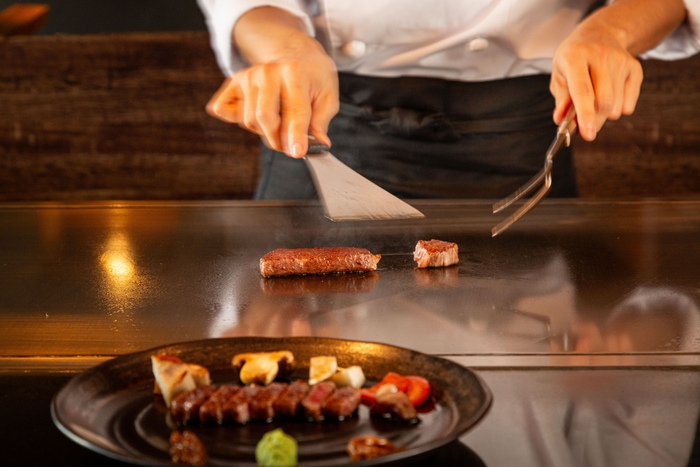 ここでしか楽しめない鉄板焼き