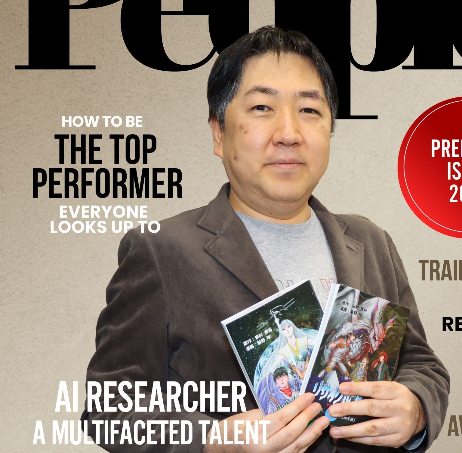 海外メディア誌掲載の著者近影