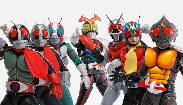 栄光の7人ライダー イメージ3 ※画像内の「S.H.Figuarts(真骨彫製法) 仮面ライダーストロンガー」以外の商品は別売りです。