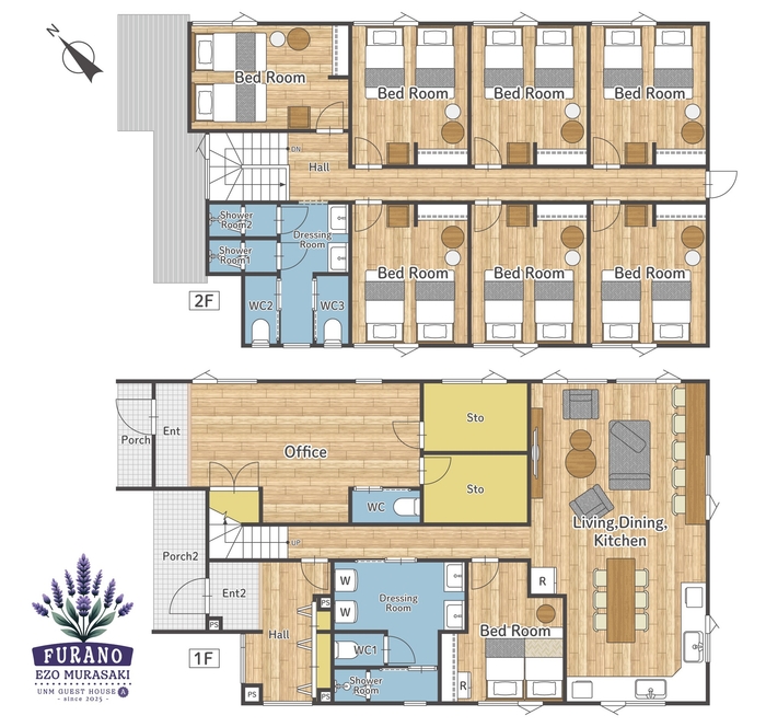 丸々一軒家を貸切り！充実の室内設備