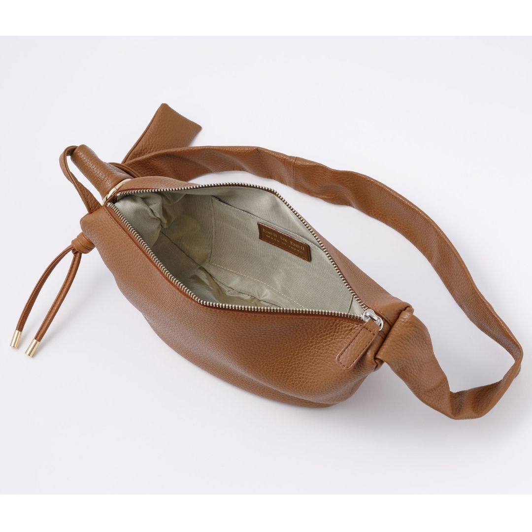 yoko×bell la bell コラボ企画ハーフムーンバッグ キャメル