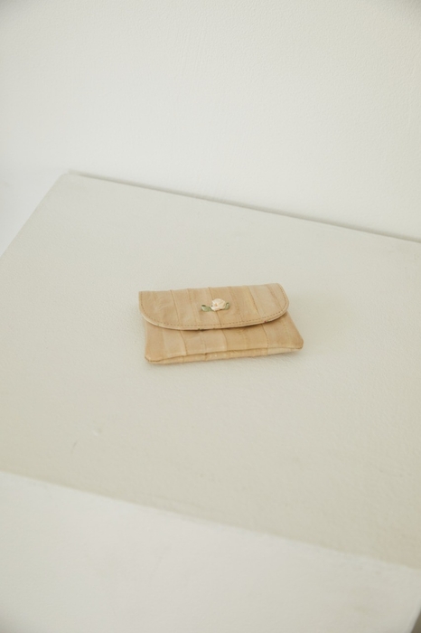 2025SA09/シンプルカードホルダーローズ(ベージュ)