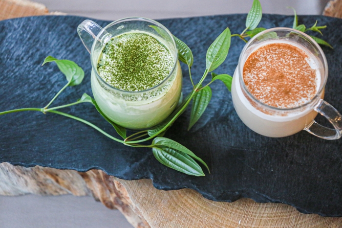 抹茶ラテ&ほうじ茶ラテ