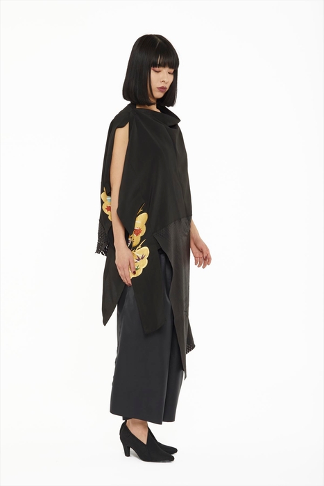 #mgakimono no4.HYBRID PONCHO DRESS ドレスとして着る