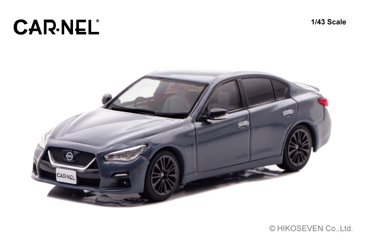 1/43 日産 スカイライン 400R “Carbon Exterior Package” (V37) 2020 Slate Grey:左前
