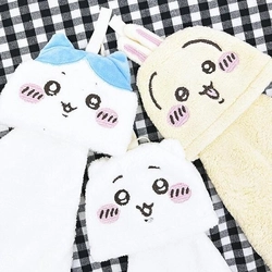 ちいかわのタオルがかわいすぎた。愛嬌抜群なフェイスデザインにコンパクトになって持ち運び便利です。