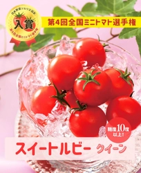 日本野菜ソムリエ協会主催の全国ミニトマト選手権にて、 広島アグリネットファームの「スイートルビークイーン」が入賞！