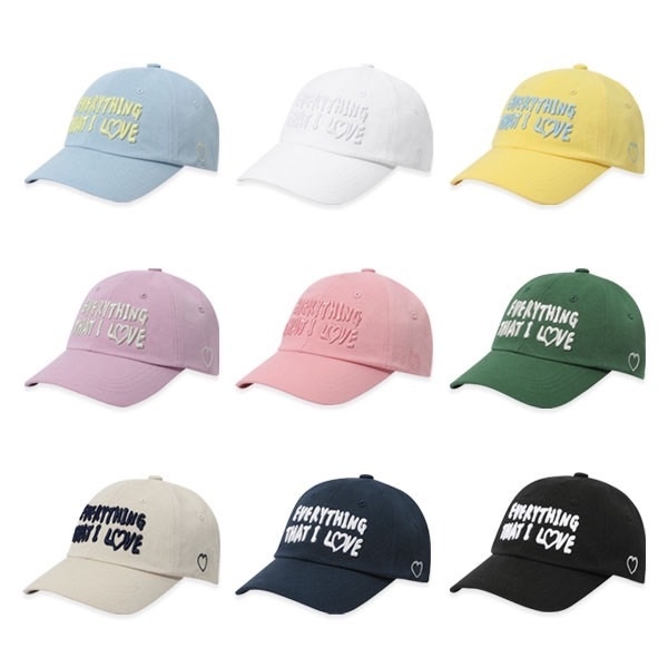・everything that I love cap(navy/beige/pink) 5,500円(税込)