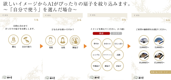 ～「自分で使う」を選んだ場合～