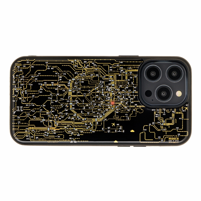 FLASH 東京回路線図 iPhone 14Pro Maxケース 黒