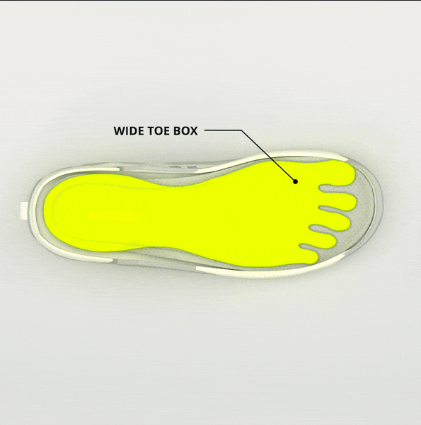 足指ゆったり幅広設計