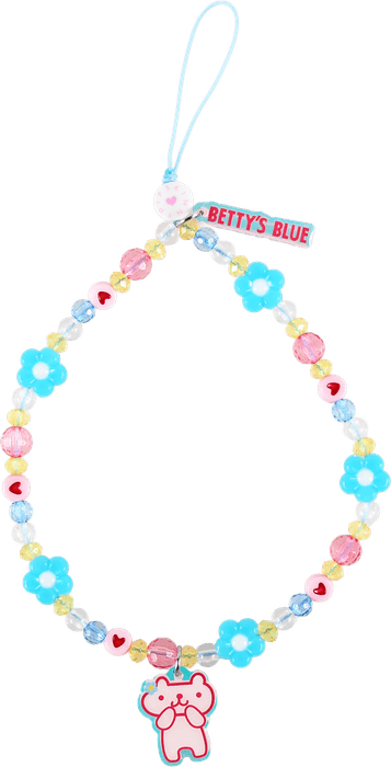 ビーズフォンストラップ フラワー