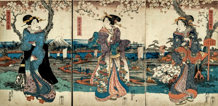 (Photo_04) 隅田堤桜盛　溪斎英泉　弘化(1844～1848)頃　［前期展示］