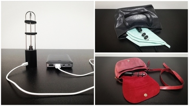 製品はたったの68gでとにかく小さくて軽い!またUSB充電式なので、様々なシーンや場所で活躍できます。