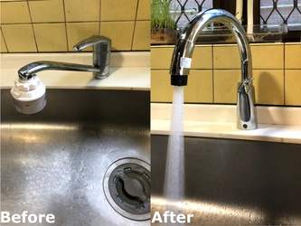 自宅キッチンの蛇口を「タッチレス」に取り換える方が急増中 　非接触水栓への交換工事依頼がコロナ前より163％増