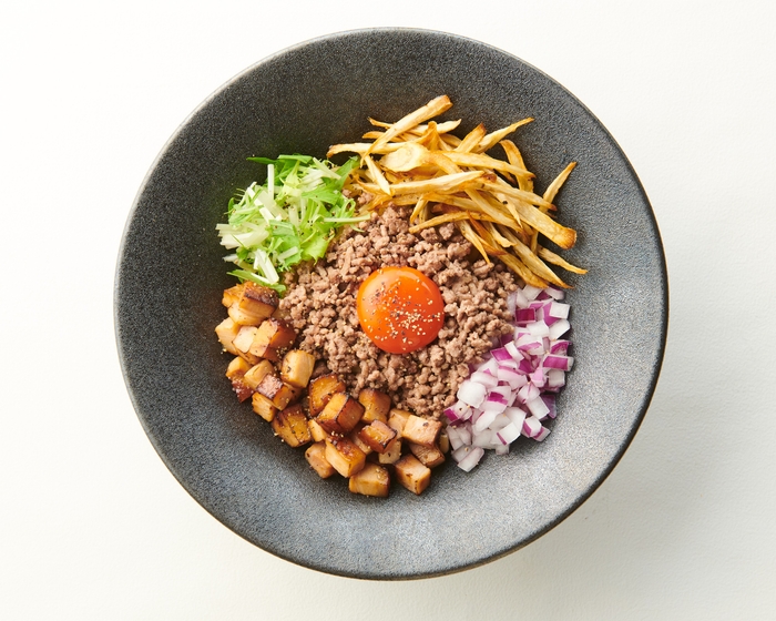 鶏白湯混ぜsoba(ライス付き)