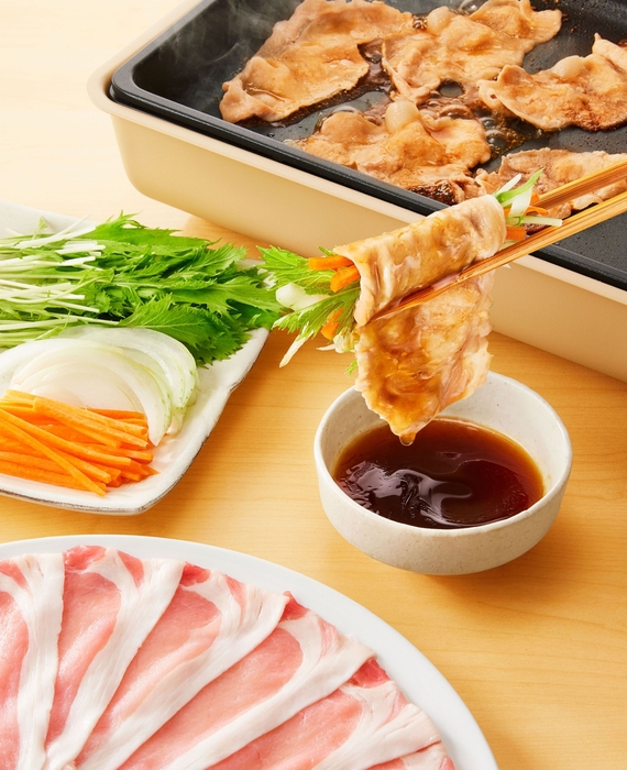 調理例(焼きしゃぶ 柑橘香る醤油だれ)