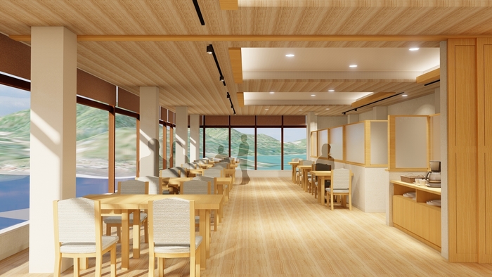 空と海を一望できる最上階　スカイラウンジ「天藍」