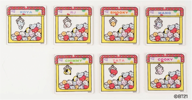 BT21minini トレーディングアクリルコースター7種