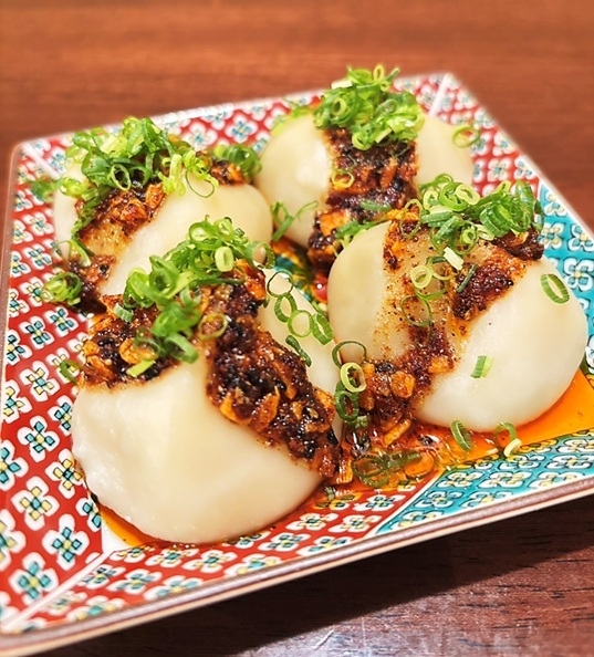 痺れだれ蒸し餃子